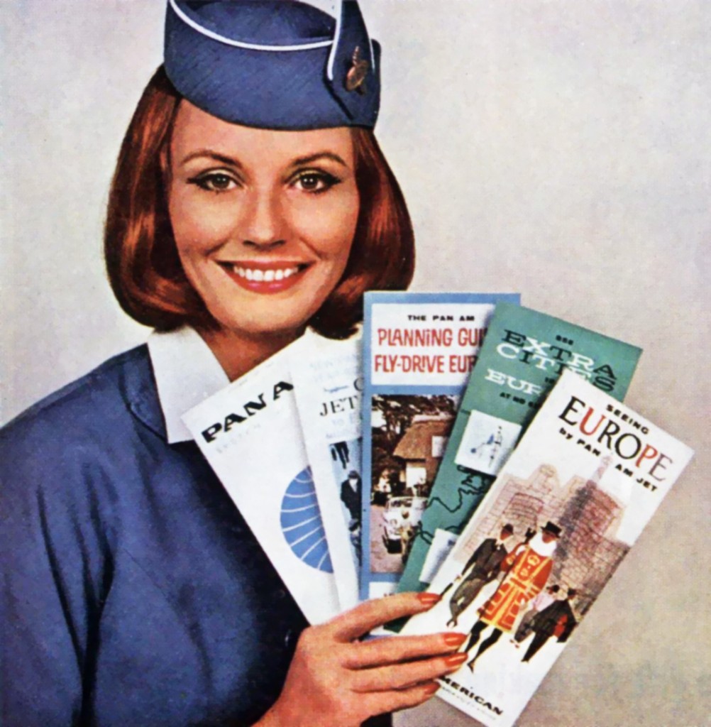 Brochures Examples of Pan Am paper in Kelly Cusack's collection include brochures, timetables, and advertising photos of flight attendants.