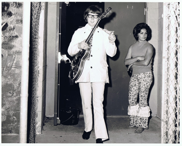 Them Jim Armstrong of Them with an unidentified fan at Rollarena, the first California stop on the Irish band's first U.S. tour.