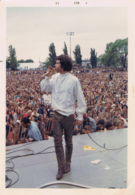 Morrison A snapshot of Doors singer Jim Morrison, taken by Quarry from the stage of the San Jose Rock Festival, 1968.