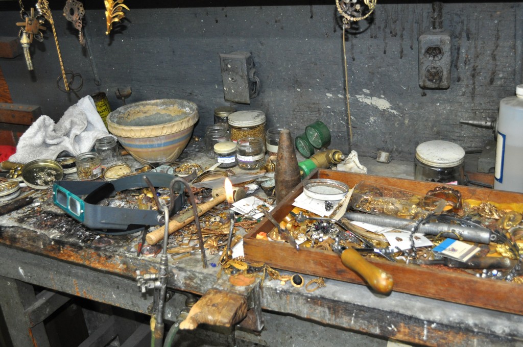 workstation A work station where jewelry has been made for Hollywood's biggest stars. Click image for a larger view.