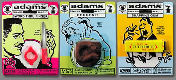 kirk19 Packages for S.S. Adams products, designed by Kirk Demarais.