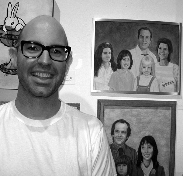 kirk21 Kirk Demarias as an adult, pictured with two of his Hollywood family portraits in Gallery 1988.