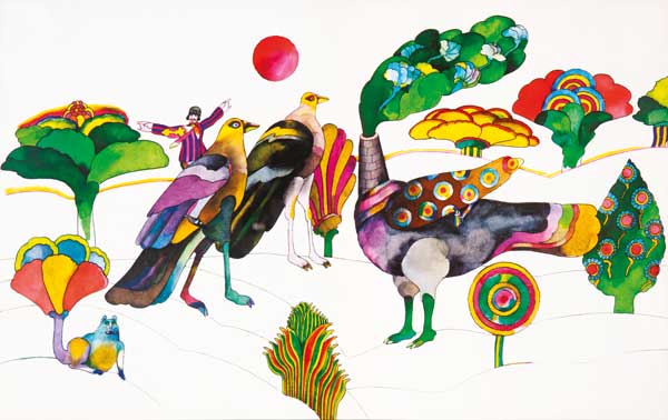 nowhere-man Heinz Edelmann's artwork for The Beatles' "Yellow Submarine" included this sequence that accompanied the song "Nowhere Man."