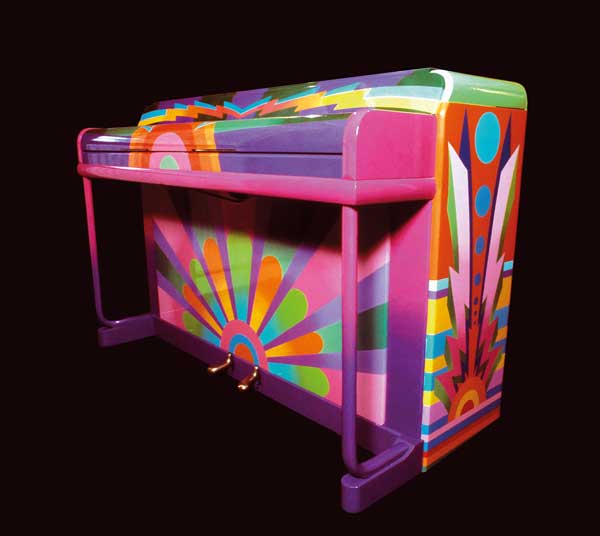 paul-piano Paul McCartney wrote "Hey Jude" and other hits on a piano painted by the design group Binder, Edwards & Vaughn.