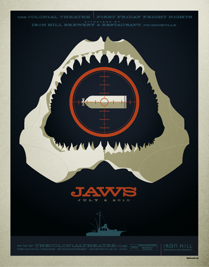 JawsWhalen Some "Jaws" fans have complained that Tom Whalen's poster for a 2010 screening contains a spoiler, but, as the artist puts it, who doesn't know how "Jaws" ends?