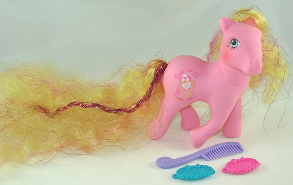 Rapunzel This rare vintage My Little Pony called Rapunzel was only available through mail order in the 1980s, and Hasbro didn't make enough to meet the demand. Image via Summer Hayes.