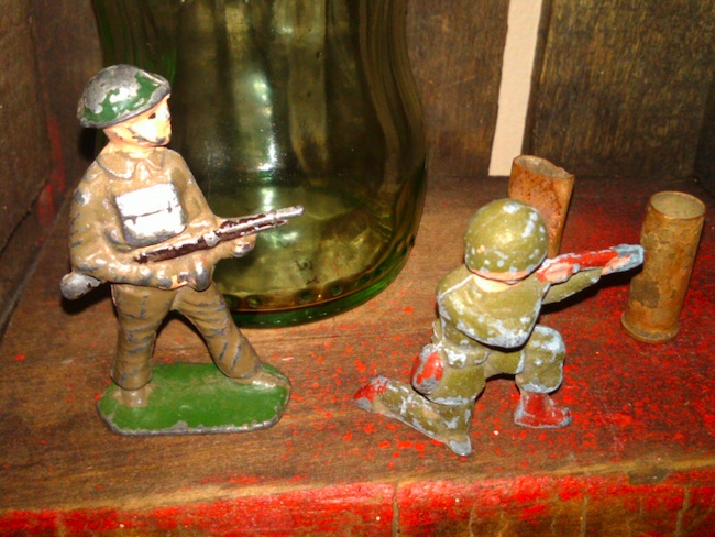 kidpickers2 Jacob is drawn to old military toys, like these metal soldiers, which sparked his interest in picking.
