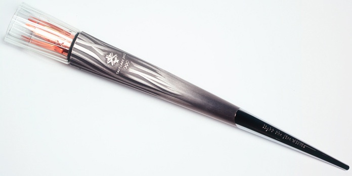 oly_saltlake_horz Olympic memorabilia collector Craig Perlow had the honor of bearing this "fire and ice" themed torch for the 2002 Salt Lake City Winter Games. Copyright International Olympic Committee.