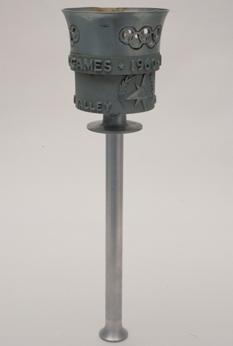 oly_squawvalley Disney artist John Hench created a special 3-D design for the 1960 Squaw Valley torch. Copyright International Olympic Committee.