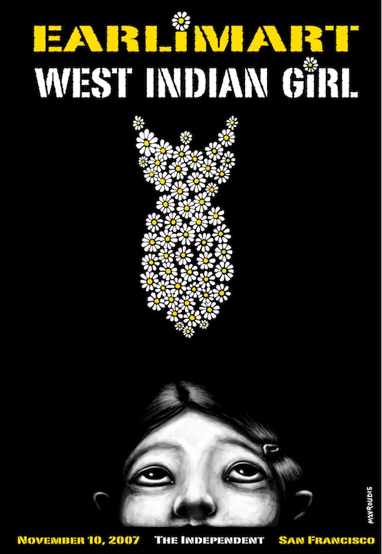 Earlimart Above: A 2007 screenprint for a show by Earlimart and West Indian Girl at the Independent in San Francisco. Top: Feist at the Fillmore, 2007.