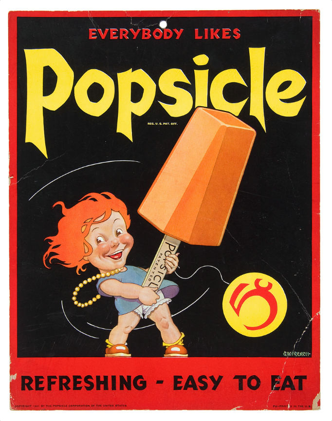 Everybody Likes Cardboard This cardboard sign from 1931 was designed by G.W. French.
