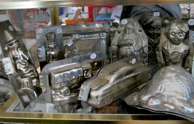 chocolatemolds Antique chocolate molds at Brimfield. Photo by Ben Marks.