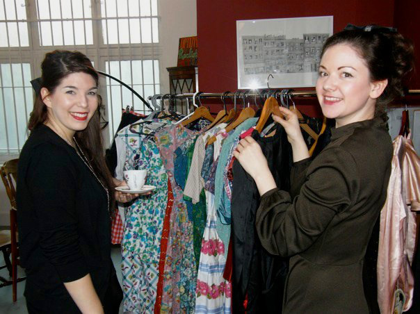 naomi1 Naomi Thompson, at right, helps to turn an old shop called The Parlour into a pop-up vintage styling boutique. Via the Vintage Secret Facebook page.