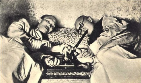 opium two guys Two opium smokers in a Shanghai, China, den in the early 20th century.