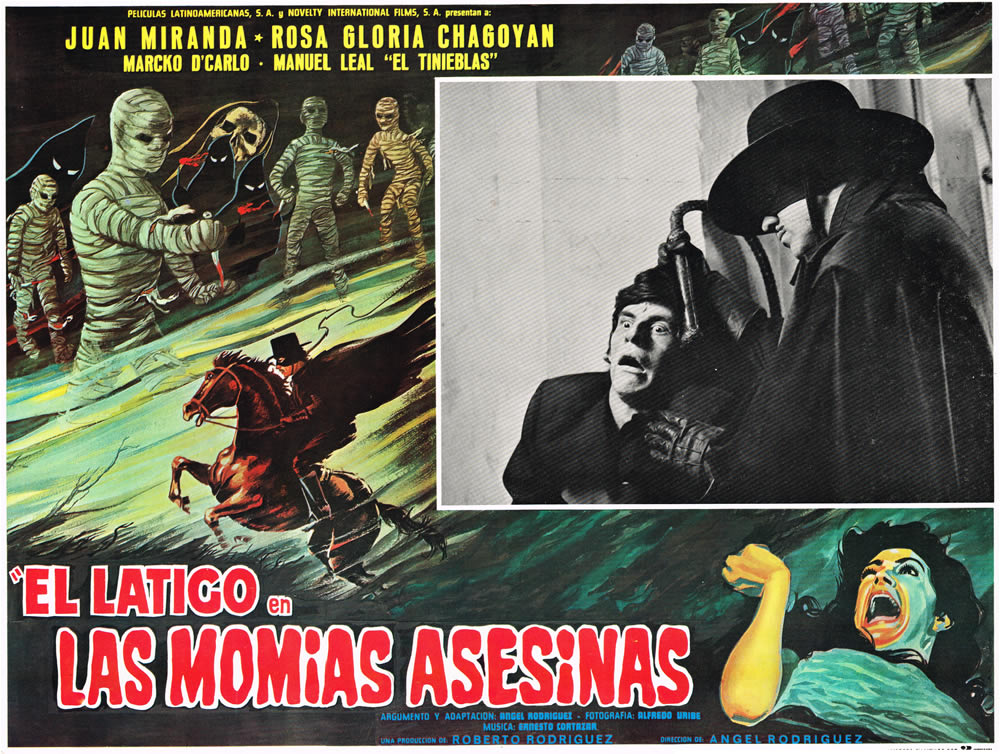 El Latigo en Las Momias Asesinas Cozzoli appreciates the complexity of lobby cards like 1979's "Las Momias Asesinas," or "The Mummy's Killer," which featured a recurring character called "El Latigo," or "The Whip."