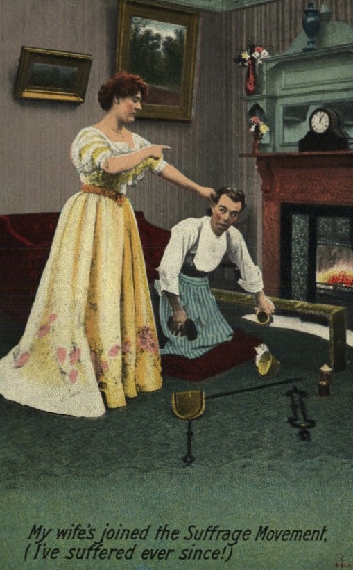 bamforth1 A woman dominates her husband in this Bamforth postcard. Palczewski, Catherine H. Postcard Archive. University of Northern Iowa. Cedar Falls, IA.