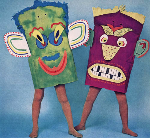 McCall's created the patterns for these bizzarro paper bag costumes in 1969. Lesson learned? Hallucinations are not sexy.