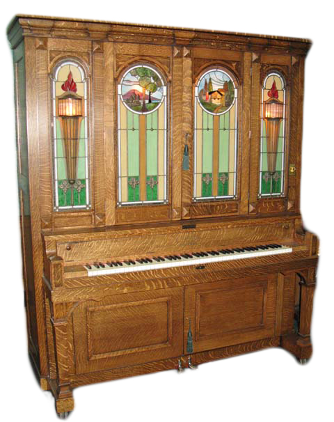 orchestrion333 A Seeburg G made in 1913 with a Seybold piano. Photo courtesy of Reblitz.