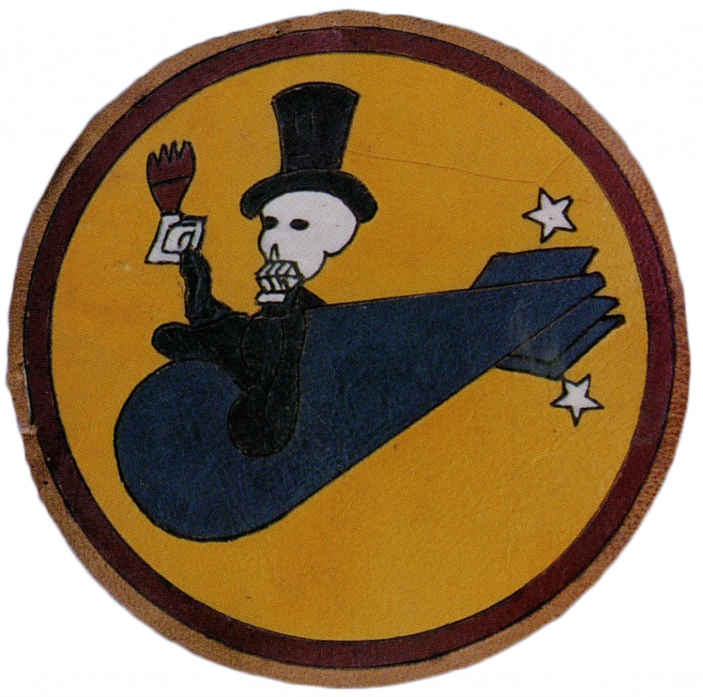 jacket_skeleton Airmen stationed in the Mediterranean would buy beautiful hand-tooled and hand-painted leather patches like this one made in Italy.