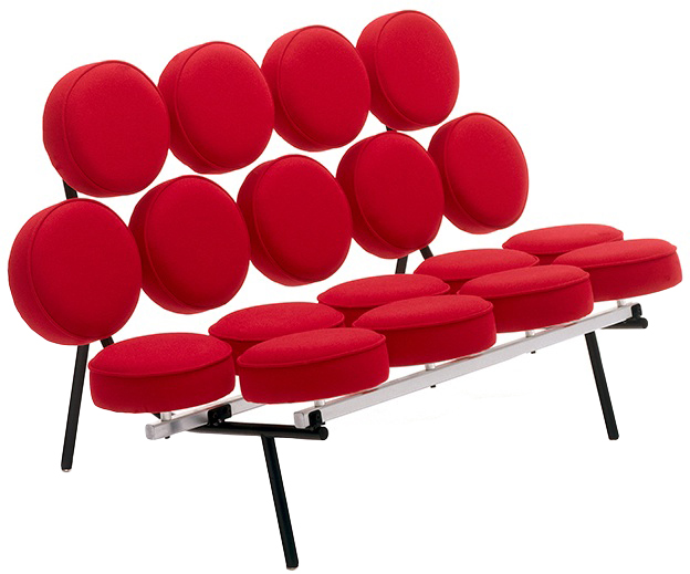 harper_marshmallow A new edition of the Marshmallow Sofa is currently for sale at the Herman Miller web site. Initially, it was too expensive to be produced in large numbers. Image via HermanMiller.com.
