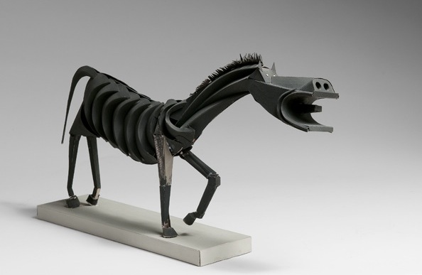 horse2 Harper created a couple of horses inspired by Pablo Picasso's 1937 painting "Guernica." Photo by D. James Dee, from "Irving Harper Works in Paper."
