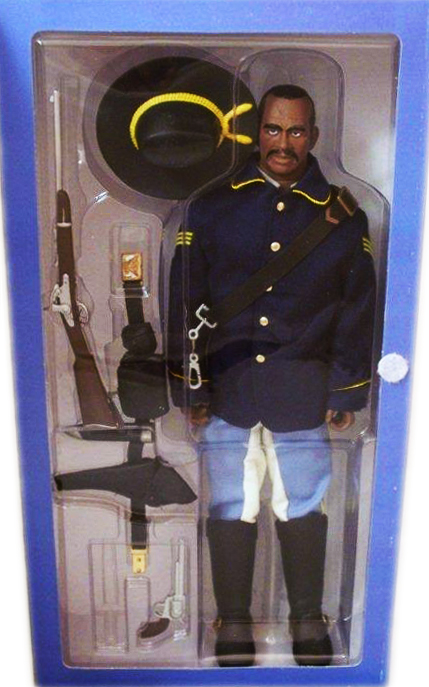 BuffaloSoldier_Historic-Doll A 12-inch action figure representing a 10th U.S. Cavalry First Sergeant Buffalo Solider. Photo by Debbie Behan Garrett.