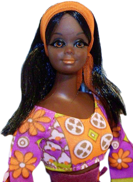 VintageFriendOfBarbie_LiveActionChristie A 1971 Live Action Christie. Barbie's black friend, Christie, made her debut in 1968. She was probably made from a mold of Barbie's white friend Midge. Photo by Debbie Behan Garrett.