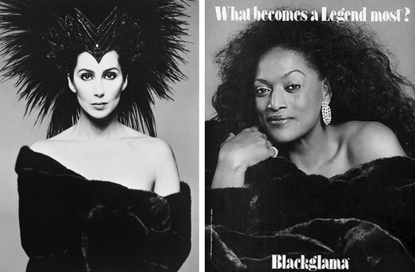 a-legend Blackgama's ongoing "What Becomes a Legend?" advertising campaign, started in 1968, features celebrities like Cher and Diana Ross in the brand's dark mink.
