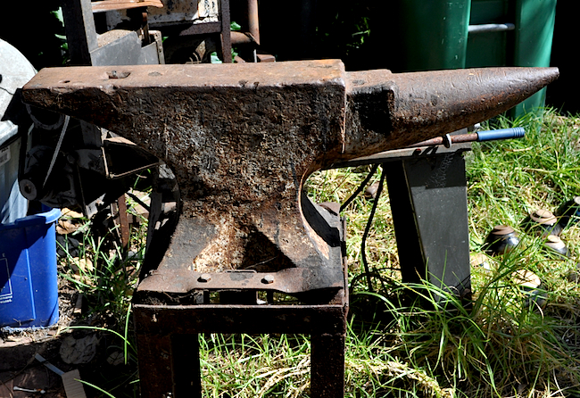 AnvilDeet This anvil in Boyd's backyard has seen a lot of action.