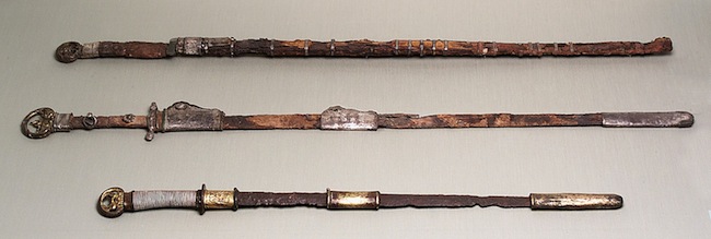 RustyMetTrio A trio of circa 600 Chinese swords from The Metropolitan Museum of Art. Gift of George D. Pratt, 1930.