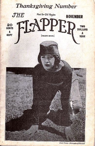 FlapperMag The Flapper Magazine, which began publishing in 1922, used the tag line, "Not for Old Fogies." This issue brazenly depicts a woman playing football, a manly activity.