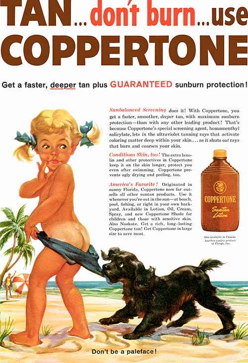 coppertone Ballantyne and her daughter, who modeled for this ad at age 3, were so bored with the iconic Coppertone baby.