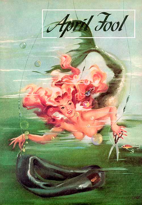 joyceart3 Ballantyne caused a stir when she painted this topless mischievous mermaid for the family-oriented outdoors magazine "Sports Afield."