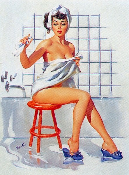 joyceart4 Ballantyne says that the pin-up was all about the tease—hinting at nudity, but not actually showing it.