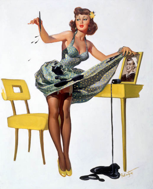 joyceart8 Like her friend and colleague Gil Elvgren, Ballantyne specialized in putting girls in accidentally sexy situations.