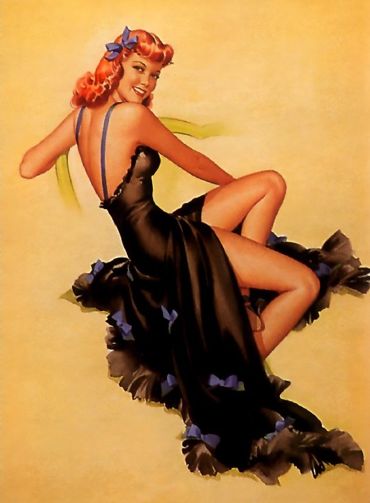 pearlart8 This Pearl Frush painting in particular calls to mind the work of Alberto Vargas.