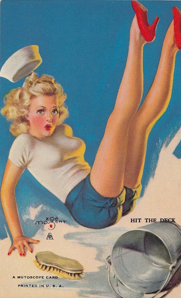 zoeart1 During World War II, Mozert painted Victory Girls for Mutoscope cards meant to be sent to soldiers fighting overseas.