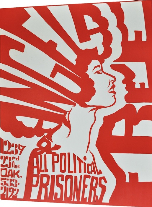 RedAngelaSm The message on "Free Angela" posters quickly evolved to add "& All Political Prisoners."