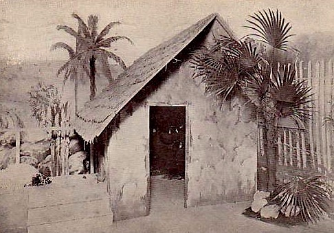 african_native_house_postcard The postcard for this "World in Boston" display only describes it as "Native House, Africa Scene," with no indication as to the country.
