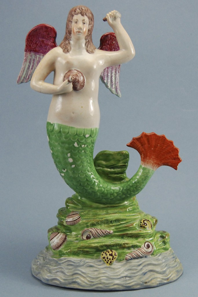 128-001 copy Early Staffordshire mermaids were likely inspired by exhibits of the popular curiosities, often made from various dead animal parts. Photos © Myrna Schkolne 2013