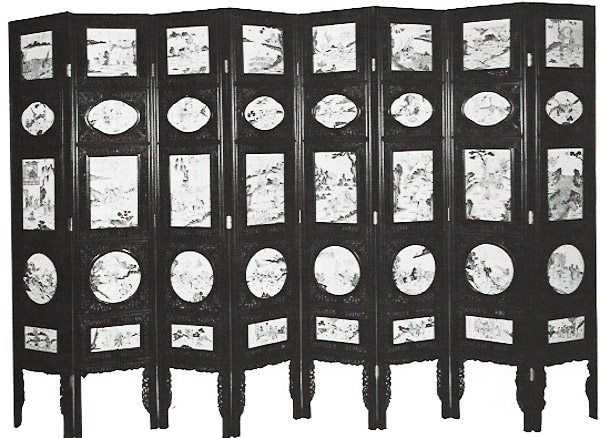 Eight-fold-Porcelain-Panels-edited LaDonna Osborn keeps this eight-fold Chinese hardwood screen in her office at Osborn Ministries International. The porcelain panels are enameled with heroic exploits from Chinese legend and romance. (Courtesy of LaDonna Osborn)
