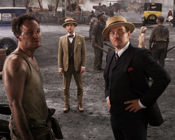 dappermen For men, the 1920s meant straw boater hats, saddle shoes, and three-piece suits. But pants definitely would have been wider than the ones Tobey Maguire (center) sports as Nick Carraway in "Great Gatsby." (Courtesy of Warner Bros.)