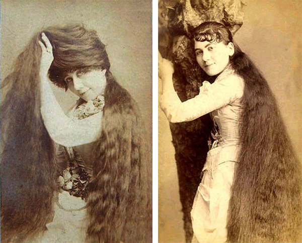 naomi-and-dora Left: Naomi, the fifth sister, had the thickest hair, which could envelop her whole body. She managed to have three children with Harry Bailey before she died at a young age. Right: Dora, also known as "the cute one," lost a suitor to Isabella. (Via Peachridge Glass)