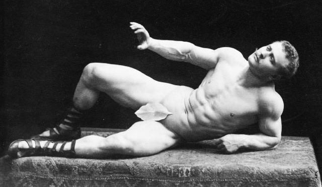 sandow Sandow had no problem putting himself on a pedestal, literally, to be gawked at by paying audiences.