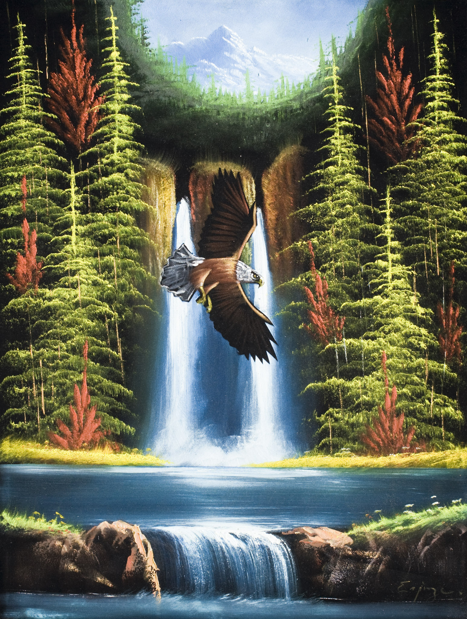 eagle Tijuana painters often created soaring eagles to sell to patriotic Americans. (Photo by Scott Squire from "Black Velvet Art")