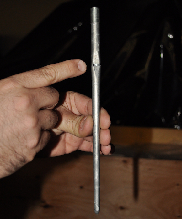 One of the organ's smallest pipes.