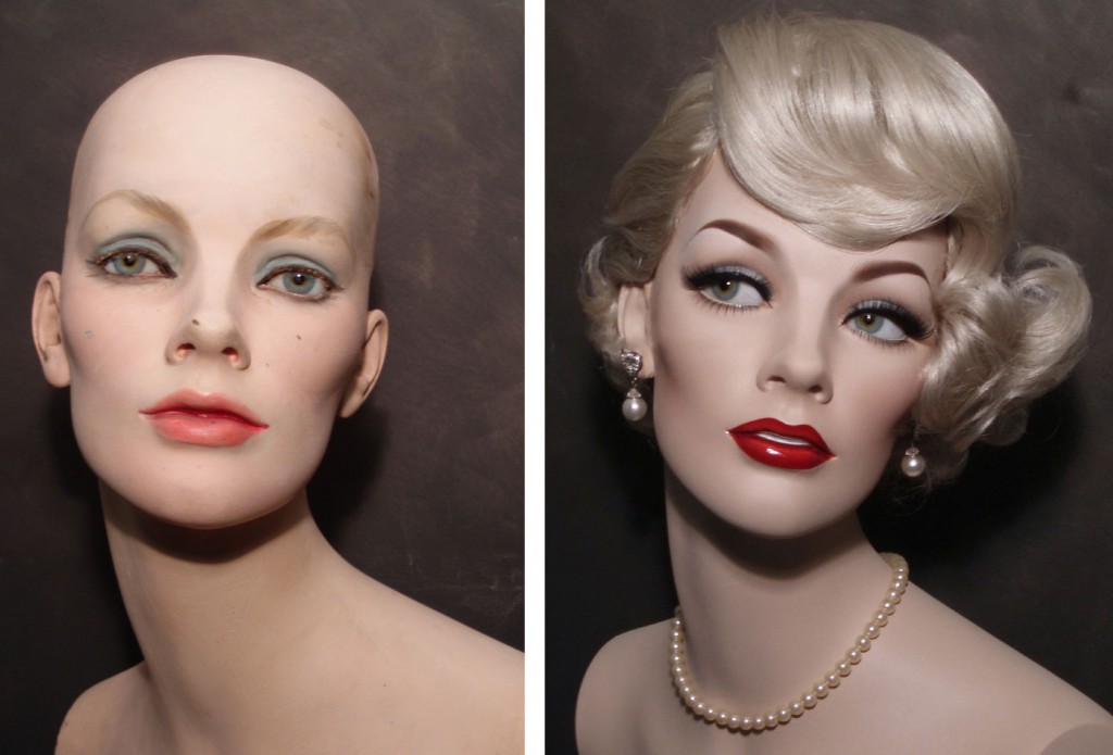 A bit of paint transforms a vintage mannequin, as seen in this before and after shots of a mannequin refurbished by David of Dash-N- Dazzle. http://dashndazzle.com/
