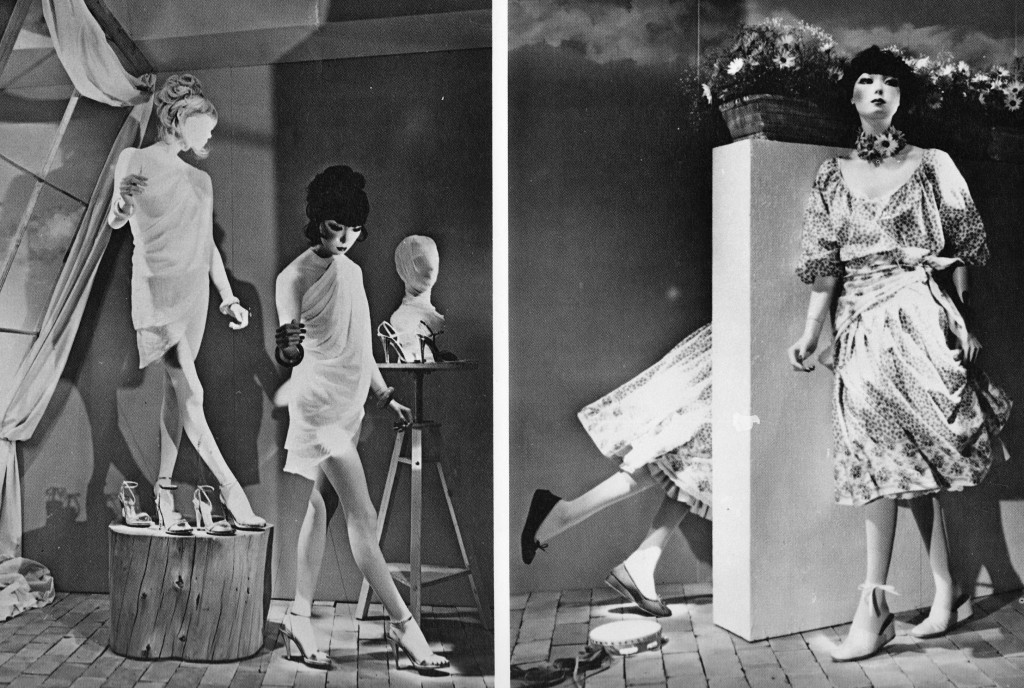 Two 1970s-era catalog images of Rootstein's Sayoko mannequin, a collector favorite.