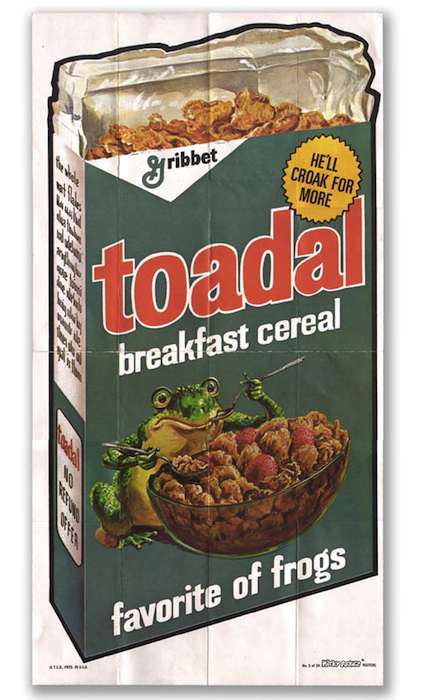 This poster for Toadal is folded, but Schools has one that he got directly from Topps with nary a crease.