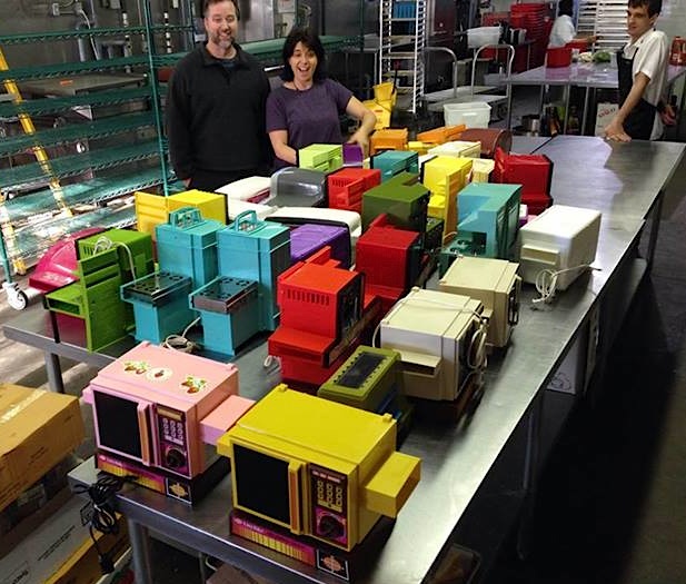 easybake_collection Above: Todd Coopee (left) and Donna Henhoeffer, events manager of the Art Is In Bakery in Ottawa, with his collection of Easy-Bake Ovens, just before the book-launch party for "Light Bulb Baking." Top: A 1981 Easy-Bake Mini-Wave Oven, just like the the one my brother and I destroyed. (Photos courtesy of Coopee)